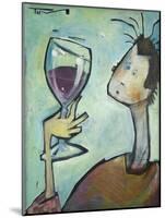 Man Swirls Wine-Tim Nyberg-Mounted Giclee Print