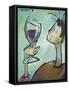 Man Swirls Wine-Tim Nyberg-Framed Stretched Canvas