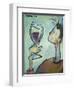 Man Swirls Wine-Tim Nyberg-Framed Premium Giclee Print