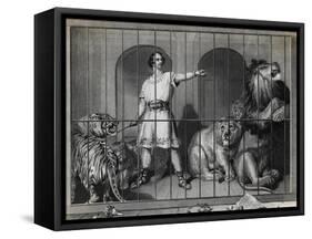 Man Taming Lions-null-Framed Stretched Canvas