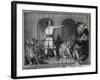 Man Taming Lions-null-Framed Giclee Print