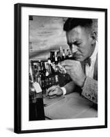 Man Tasting Different Wines-null-Framed Photographic Print