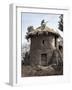 Man Thatches the Roof of His House in the Town of Lalibela, Ethiopia, Africa-Mcconnell Andrew-Framed Photographic Print