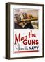 Man the Guns - Join the Navy Recruitment Poster-McClelland Barclay-Framed Premium Giclee Print