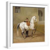 Man Training a Horse, 1856-Albrecht Adam-Framed Giclee Print