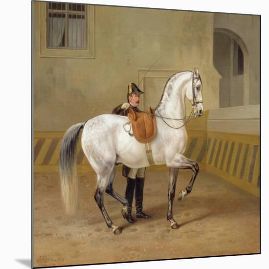 Man Training a Horse, 1856-Albrecht Adam-Mounted Giclee Print