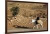 Man traveling on a donkey, Douirette, Tataouine, Tunisia-Godong-Framed Photographic Print