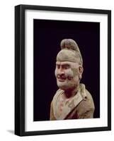 Man Travelling Along the Silk Route,Detail of the Bust, Chinese, Tang Dynasty-null-Framed Giclee Print