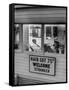 Man Waiting in a Barber Shop For a Haircut-Francis Miller-Framed Stretched Canvas