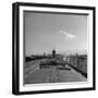 Man Walking Atop a Freight Train Heading Westbound-Sam Shere-Framed Photographic Print