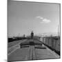 Man Walking Atop a Freight Train Heading Westbound-Sam Shere-Mounted Photographic Print
