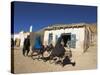 Man Walking Behind Women on Donkeys, Syadara, Between Yakawlang and Daulitiar, Afghanistan-Jane Sweeney-Stretched Canvas