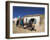 Man Walking Behind Women on Donkeys, Syadara, Between Yakawlang and Daulitiar, Afghanistan-Jane Sweeney-Framed Photographic Print