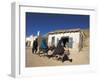 Man Walking Behind Women on Donkeys, Syadara, Between Yakawlang and Daulitiar, Afghanistan-Jane Sweeney-Framed Photographic Print