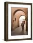 Man Walking Down Narrow Alley by Ali Ben Youssef Medersa, North Africa-Stephen Studd-Framed Photographic Print