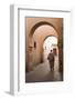 Man Walking Down Narrow Alley by Ali Ben Youssef Medersa, North Africa-Stephen Studd-Framed Photographic Print