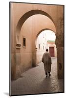 Man Walking Down Narrow Alley by Ali Ben Youssef Medersa, North Africa-Stephen Studd-Mounted Photographic Print