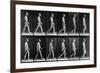 Man Walking, from 'Animal Locomotion', 1887 (B/W Photo)-Eadweard Muybridge-Framed Giclee Print