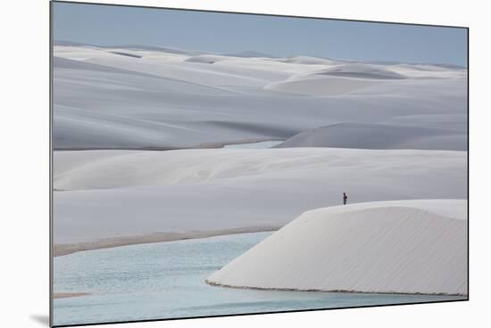 Man Walking in the Lencois Maranhenses Sand Dunes-Alex Saberi-Mounted Photographic Print