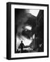 Man Walking in the Smokey Steel Mill-Nat Farbman-Framed Photographic Print