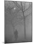 Man Walking Through Hyde Park in the Fog-Mark Kauffman-Mounted Photographic Print