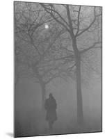 Man Walking Through Hyde Park in the Fog-Mark Kauffman-Mounted Photographic Print