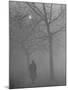 Man Walking Through Hyde Park in the Fog-Mark Kauffman-Mounted Photographic Print