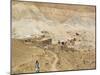 Man Walking up Mountain Road, Between Herat and Maimana, after Subzak Pass, Afghanistan-Jane Sweeney-Mounted Photographic Print