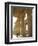 Man Walks Underneath the Giant Columns of the Hypostyle Hall in the Ramesseum, Luxor-Julian Love-Framed Photographic Print