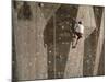 Man Wall Climbing Indoors with Equipment-null-Mounted Photographic Print