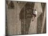 Man Wall Climbing Indoors with Equipment-null-Mounted Photographic Print