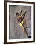 Man Wall Climbing Indoors-null-Framed Photographic Print