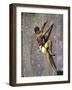 Man Wall Climbing Indoors-null-Framed Photographic Print