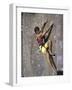 Man Wall Climbing Indoors-null-Framed Photographic Print