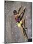 Man Wall Climbing Indoors-null-Mounted Photographic Print