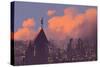 Man Watching over the City,Illustration Painting-Tithi Luadthong-Stretched Canvas