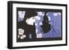 Man Watching Woman on Bike-null-Framed Premium Giclee Print