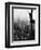 Man Waving from Empire State Building Construction Site-null-Framed Premium Photographic Print