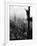 Man Waving from Empire State Building Construction Site-null-Framed Photographic Print