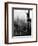 Man Waving from Empire State Building Construction Site-null-Framed Photographic Print