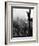 Man Waving from Empire State Building Construction Site-null-Framed Photographic Print