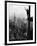 Man Waving from Empire State Building Construction Site-null-Framed Photographic Print