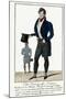 Man Wearing a Blue Jacket and Black Cashmere Trousers Carrying a Top Hat-null-Mounted Art Print