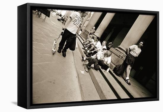 Man Wearing a 'Jesus' T-Shirt Staring at Lovers, 2004-Stephen Spiller-Framed Stretched Canvas