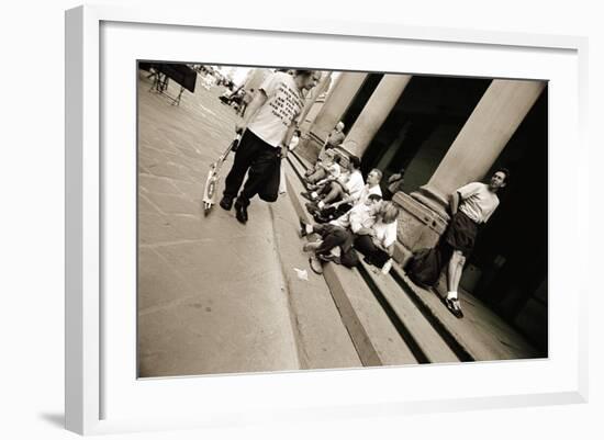 Man Wearing a 'Jesus' T-Shirt Staring at Lovers, 2004-Stephen Spiller-Framed Photographic Print