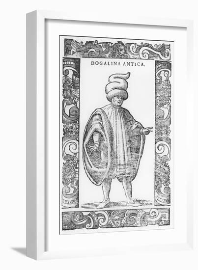 Man Wearing Dogalina, 1590-Cesare Vecellio-Framed Giclee Print