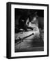 Man Welding Pieces of Metal Together-Allan Grant-Framed Photographic Print