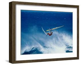 Man Windsurfing in the Sea-null-Framed Photographic Print