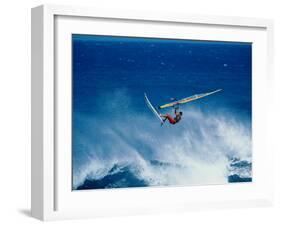 Man Windsurfing in the Sea-null-Framed Photographic Print