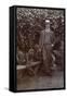 Man with a Bulldog in a Garden-null-Framed Stretched Canvas